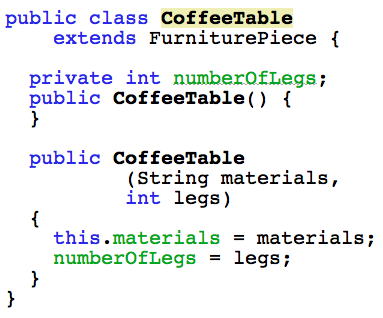 super class example