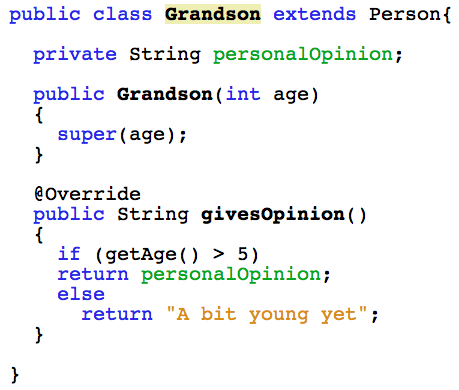 super class example